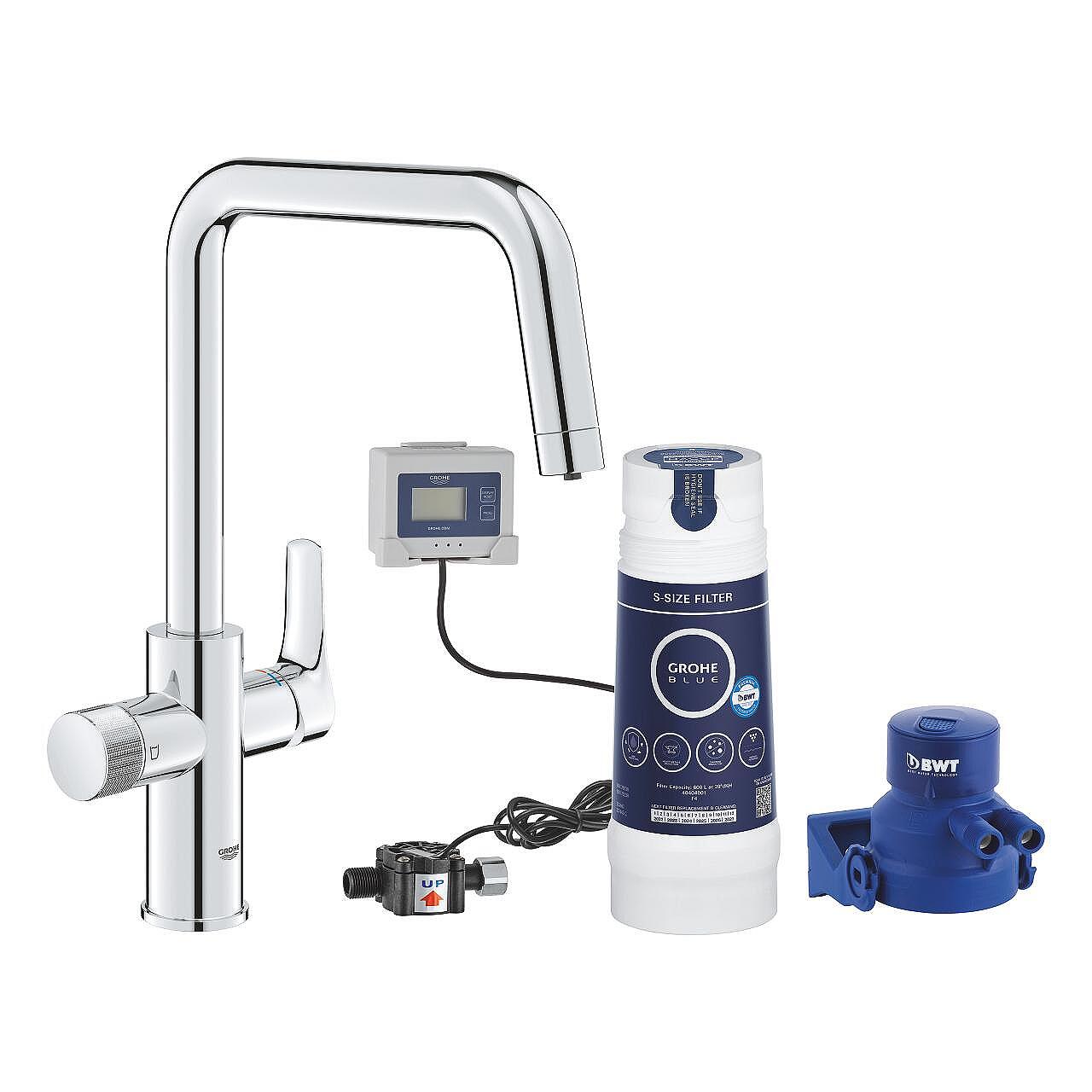 GROHE Blue Pure Eurosmart Starter kit with S-Size filter Кухненски смесител с филтър, комплект